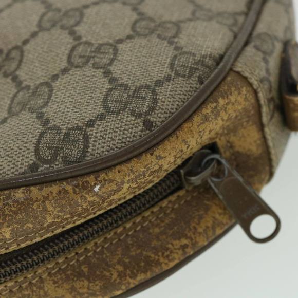 GUCCI GG Canvas Web Sherry Line Clutch Bag PVC Leather Beige Green Auth ep1670 - Picture 7 of 16